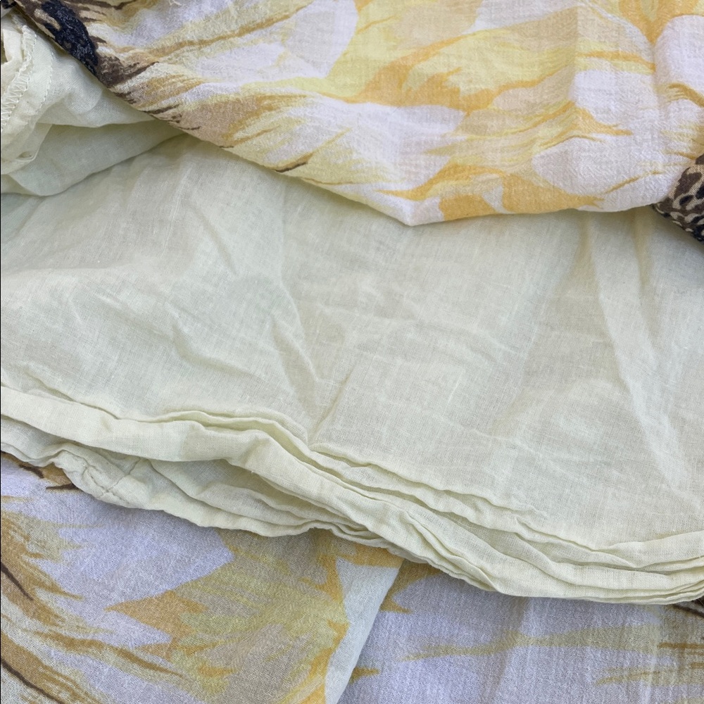 H&M women’s Floral Yellow lined cotton summer Skirt size Small - Picture 4 of 4